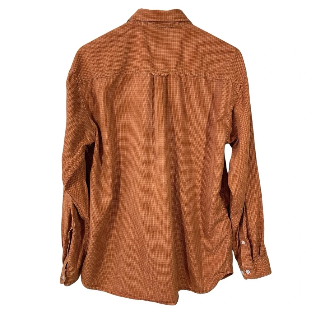 THE‎ NORTH FACE A5 Series Shirt Mens L Orange Long-Sleeve Button Up Hiking Camp